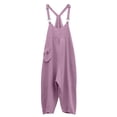 thumbnail image 6 of Yourumao Womens Overalls Adjustable Straps Baggy One Piece Jumpsuits Sleeveless Scoop Neck Straight Leg Pants for Lounge Weekend, 6 of 9