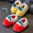 thumbnail image 5 of Unisex Winter Cozy Slippers For Girls Cartoon Fruit Design Slip Resistant Warm Indoor Bedroom Shoes Comfort For Children At Home Soft Fabric Yellow, 5 of 6