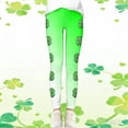 thumbnail image 5 of Bainana Girls St Patricks Day Printed Leggings Elastic Waist Tiper Leg Casual Yoga Pants Comfortable Stretch Little Girls Athletic Playwear Bottoms Green2 Size 8-10 Years, 5 of 6
