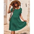 thumbnail image 3 of Vestido de maternidad y lactancia Ekouaer de verano de manga corta verde XL, 3 of 3