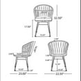 thumbnail image 4 of Christopher Knight Home Industrial Patio Rattan Dining Chairs with Hairpin Iron Legs, Grey, Set of 2, 4 of 19