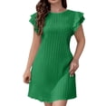 thumbnail image 5 of zbxnLI Women's Mini Dress Ruffle Short Sleeve Dresses Summer Lightweight Casual Vacation Sundress for Women, 5 of 7