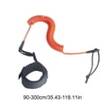 thumbnail image 3 of Coiled Surfboard Leash with Adjustable Length 90-300cm, Ankle Strap, Elastic Rope, Safety and Durability for Paddleboarding and Surfing Accessories, 3 of 6