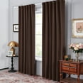 thumbnail image 3 of Deconovo Extra Long Blackout Curtains Back Tab and Rod Pocket Thermal Insulated Room Darkening Curtains for Bedroom 52x108 inch Chocolate 2 Panels, 3 of 8