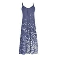 thumbnail image 3 of Generic Women's Summer Maxi Dress Casual V-Neck Sleeveless Bohemian Spaghetti Strap Floral Long Maxi Dress, 3 of 4