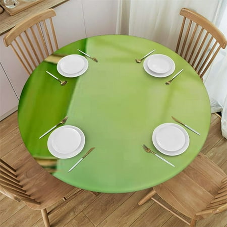 

Patifu Bamboo Round Table Cover Stain Resistant Washable Indoor Outdoor Tablecloth Kitchen Dining Wedding Parties 100% Polyester Full Width Waterproof 38 -42