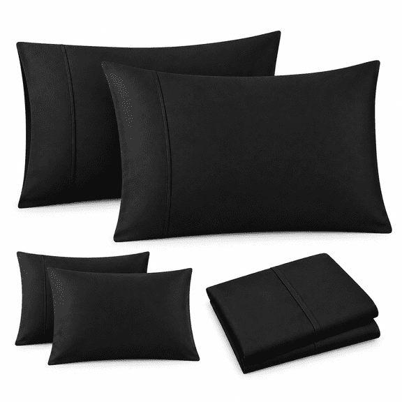 FURMORA 2026 New Set of 2 - Premium Flannel Fleece Envelope Closure Pillowcases, Extra Thick, Solid Color, Hypoallergenic Twin Pack for Standard/Queen Pillows - 20X30 Inches, Machine Washable
