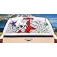 thumbnail image 3 of SignMission Skull and Stars Rear Window Graphic Back Truck Decal View Thru Vinyl, 16" X 54",, 3 of 4