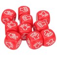 thumbnail image 1 of Juego De Dados De 10 Piezas, Juego De Dados De Juego De Adivinanzas Con Tijeras De Papel De Piedra Portátil, Adecuado Para Juegos De Mesa, Suministros De Enseñanza, Viene En 3, 1 of 7