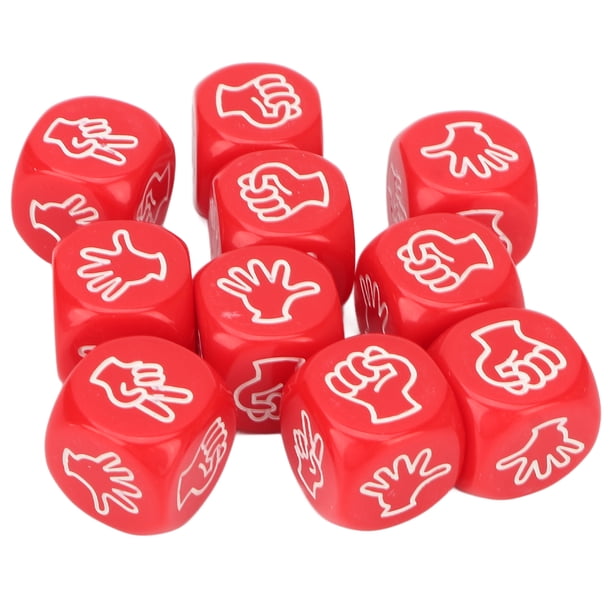 Dados De Juego, Pequeños 0,79 X 0,79 X 0,79 Pulgadas Educativos, 10 Piezas De Plástico, Juego De Adivinanzas Con Dedos, Dados De 6 Caras, Color Brillante Para Fiesta