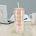 thumbnail image 6 of Gibson Home Mr. Coffee Euphoria Modern Tumbler with Polypropylene Lid and Straw, 23 Oz, Orange, Double Walled, Drinkware and Accessories, 6 of 6