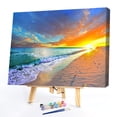 thumbnail image 2 of Kit de pintura por números, lienzo de playa tranquila DIY, cuadro de arte al óleo, decoración de pared para el hogar Hugtrwg Para estrenar, 2 of 9
