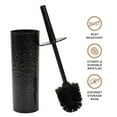 thumbnail image 2 of Bath Bliss Adult Hammered Texture Toilet Brush in Black, 2 of 4