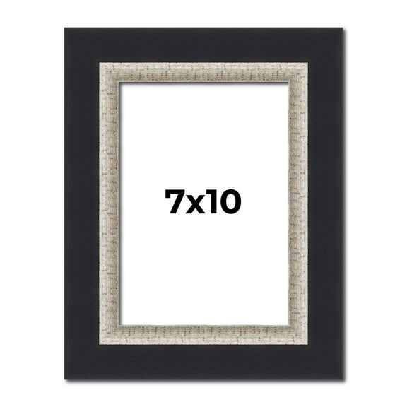 7x10 Frame Black Real Wood Picture Frame Width 2.25 Inches | Interior Frame Depth 0.5 Inches |