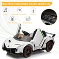 thumbnail image 6 of UBesGoo 12V Licensed Lamborghini Electric Ride on Cars for Kids, Powered Ride on Toys Cars for Girl Boys, with Parent Remote Control, Bluetooth Music - White, 6 of 11