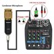 thumbnail image 3 of Mezclador de Audio de 4 canales, consola de mezcla de sonido, Bluetooth, grabación de escenario, Reunión, transmisión en vivo, supplies, enchufe de la UE, 3 of 4