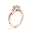 thumbnail image 3 of 0.75 Carat Excellent Round Cut Natural Diamond Unique Three Stone Ring for Engagement Solid 14K Rose Gold Size 8.5, 3 of 8