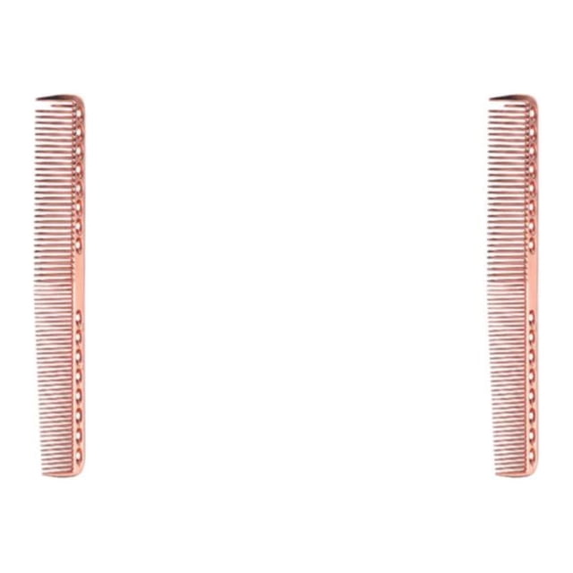 Seitruly Peines de peluquería Herramientas para peinar el cabello con peine espacial de aluminio hecho de peines espaciales de aluminio Cepillo s909(L):rosa rosa 2Conjunto