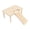 E, variant on Wooden Hamster Platform Toy, Two-Story Climbing Ladder Hideout Hut, Small Animal Habitat Decor for Gerbil Chinchilla Cage Enrichment