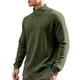 thumbnail image 4 of pstuiky camisa de manga larga para hombre, Sudadera informal holgada de cuello alto con media cremallera y manga larga para hombre Tops de talla grande para hombre m, 4 of 8