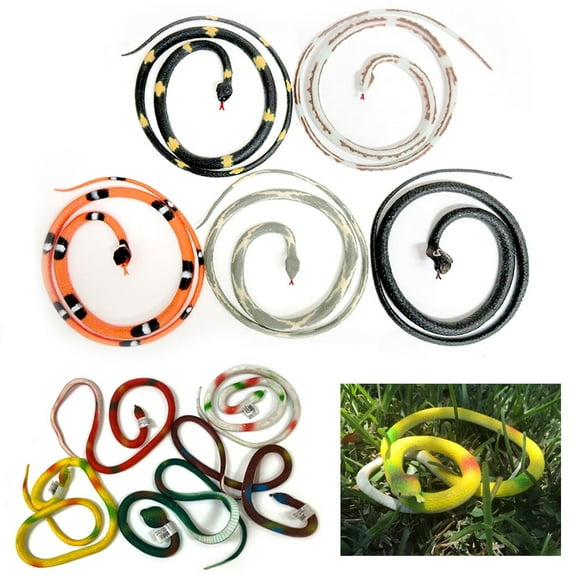 Fake Snake That Look Real Rubber Scary Gag Durable Garden Prop Realistic Toy 13"