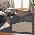 thumbnail image 6 of Teppich Homes Charcoal Geometric Area Rug 10x14 - Wool Tufted Carpet for Living Room And Hallway, 6 of 7