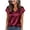 Red, variant on Deago Women Silk Satin Tops Cap Short Sleeve Blouse Summer V Neck Work Shirts Business Casual Dressy Outfits (Coffee, S)