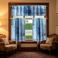 thumbnail image 5 of Three Piece Kitchen Curtain Set, Light Filtering Cafe Curtains With Valance For Basement Bathroom Small Windows Farmhouse Home Decoration And Privacy, 5 of 7
