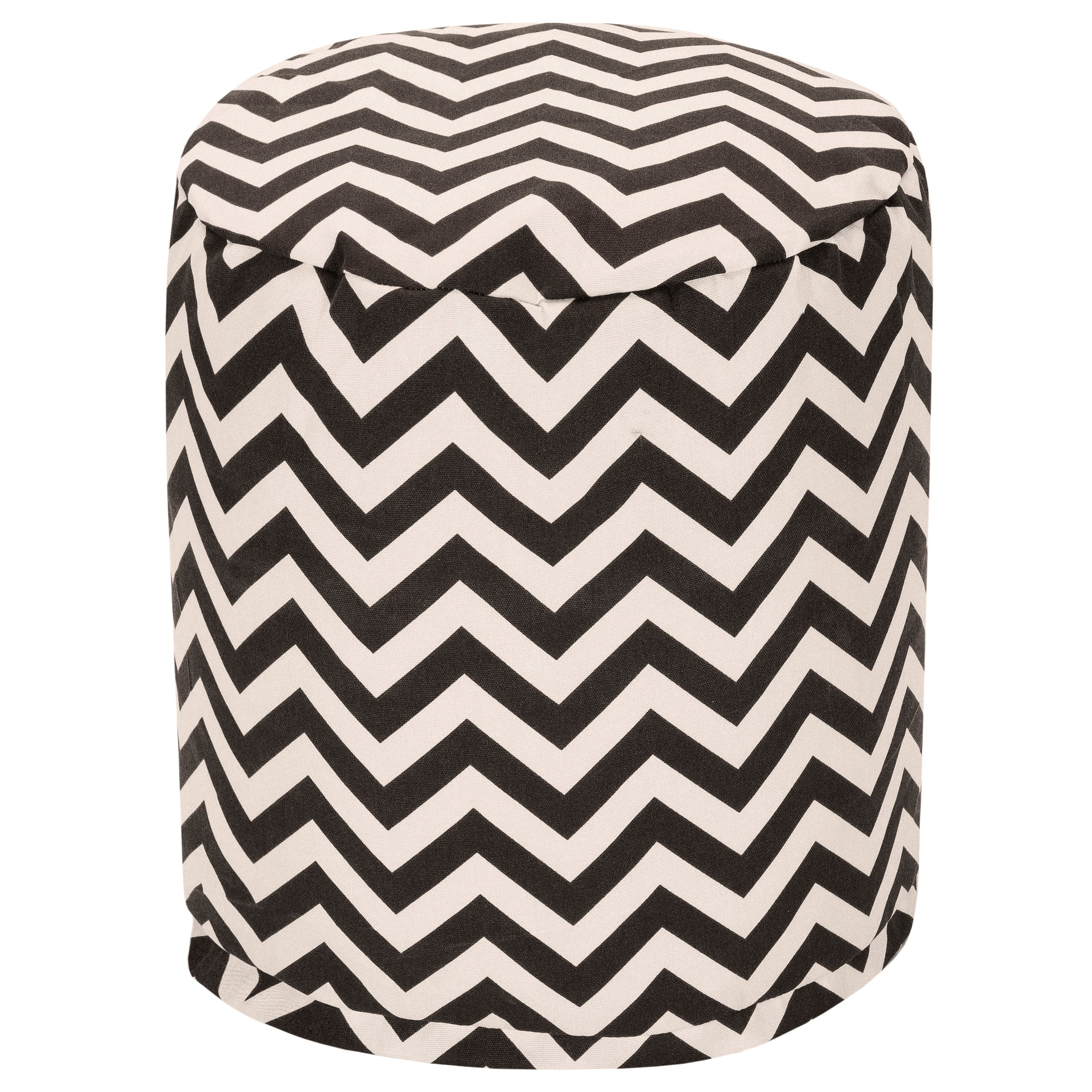 Majestic Home Goods Baby Pink Chevron Indoor Bean Bag Ottoman Pouf Cube 17 L x 17 W x 17 H
