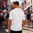 thumbnail image 4 of Fabrcox 250th USA Anniversary Shirt 1776-2026 Flag Print Patriotic Shirts for Men Freedom Commemorative Short Sleeve 4th of July Shirts for Men White XXL, 4 of 6