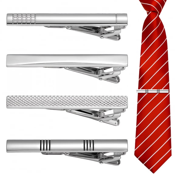 DESIGNICE Pcs Ties Clips Tie Pin Clips Necktie Pinch Clasp For Men Tie Clips For Wedding And Banquet Necktie Bar Pinch Clip For Regular Ties