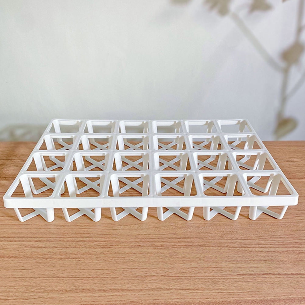 RENACLIPY 6-Pack White Plastic Nursery Pot Trays with Round Design for Indoor Gardening, Seed Starting and Plant Propagation