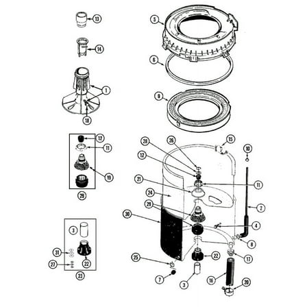 Whirlpool 22001299 Tub Cover - OEM Part