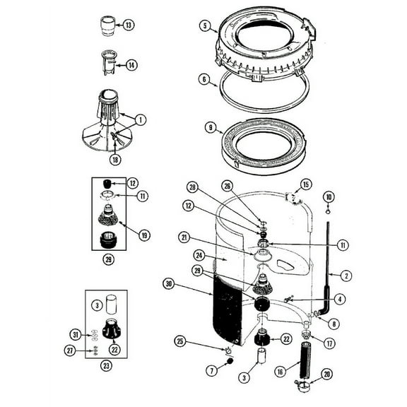 Whirlpool 22001299 Tub Cover - OEM Part
