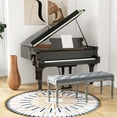 thumbnail image 6 of Costway Rectangle Button Tufted Polyster French Vintage Entryway Bench with Sturdy Frame, Grey, 6 of 9