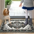 thumbnail image 2 of Wondo 2x3 Feet Indoor/Outdoor Door Mat - Machine Washable Non-Slip Low Pile Rug, Vintage Black Entrance Carpet for Entryway Porch Bathroom Kitchen Bedroom Laundry, 2 of 8