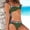 Green, variant on Bikini Sets for Women Flattering Bikini Retro Vintage Two Piece Bikini Full Coverage Swimsuit Push up Bikini Bikini String Teens Swimsuits 2 Piece V Neck 2 Piece Bikini