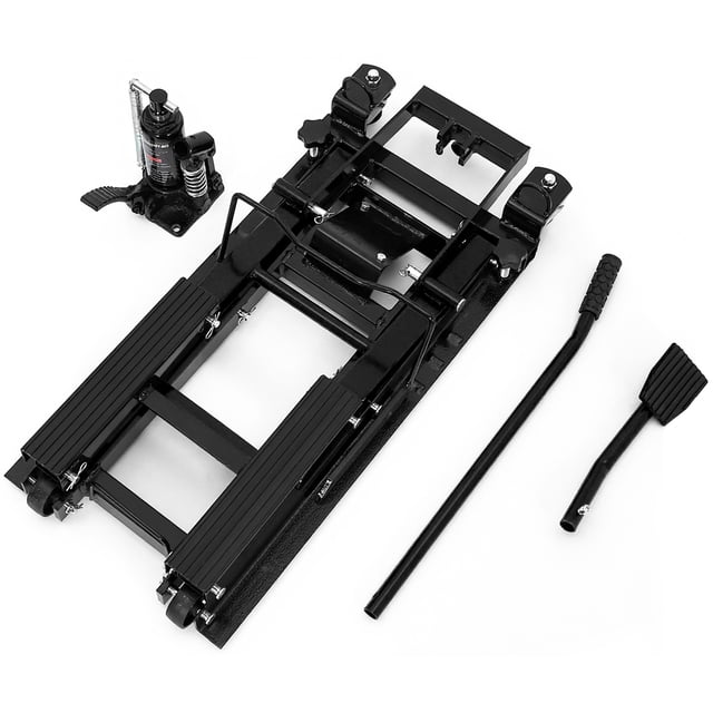 AKDSteel Hydraulic Motorcycle Lift Jack, 1500 Lb Heavy Duty Scissor Jack With 4.7–14.57 In Height Adjustment And Non-Slip Platform