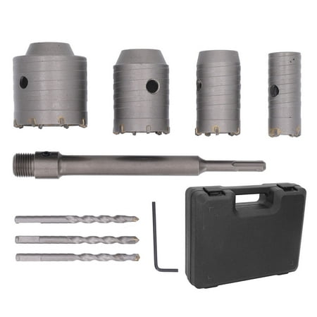 

2024 Hole Saw Kit 30mm 40mm 50mm 65mm with 3 Core Drills Carbide Hole Opener Cutter for Concrete Cement Brick Wall