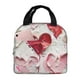 thumbnail image 1 of Easygdp Textured Heart Abstract Art Bolsa Térmica Premium - Tela Oxford Impermeable, Gran Capacidad, Bolsillo Frontal, Unisex para Trabajo, Escuela, Actividades al Aire Libre y Picnics, 1 of 7