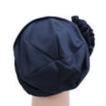 thumbnail image 6 of Cheers.US Women Lady Girls Side Flower Cap Solid Color Soft Stretch Hat Fashion Breathable Headwear Hair Wrap Hair Accessory Turban, 6 of 6