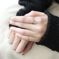 thumbnail image 3 of Rings for Women Silver 316L Stainless Steel DA107 - AAA Grade Cubic Zirconia in Clear, 3 of 6