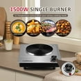 thumbnail image 4 of CUSIMAX 1500W Single Electric Hot Plate Portable, Stainless Steel Countertop Burner, Effortless to Clean for Hassle-Free Cooking,Halloween, 4 of 7