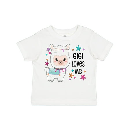 

Inktastic Gigi Loves Me- cute and happy llama Boys or Girls Toddler T-Shirt