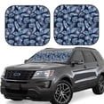 thumbnail image 2 of Daiia Tropical Leaves 2PCS Car Windshield Sun Shade, Foldable Sun Shield for Car Front Window, Auto Sun Blocker Visor Protector Universal for Truck SUV Pickup-Large, 2 of 7