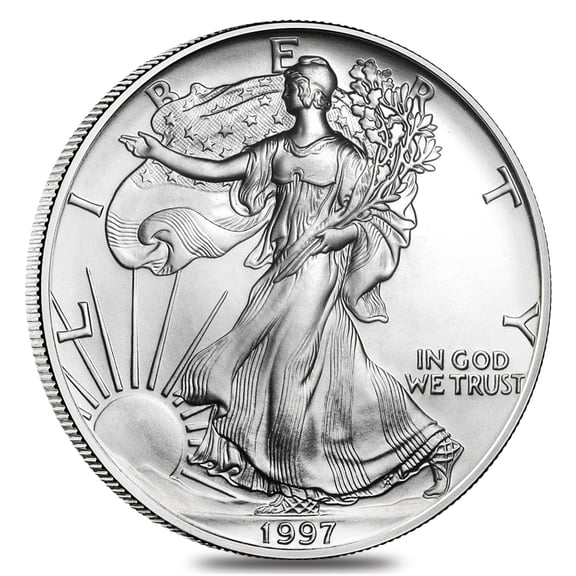 1997 1 oz Silver American Eagle $1 Coin BU