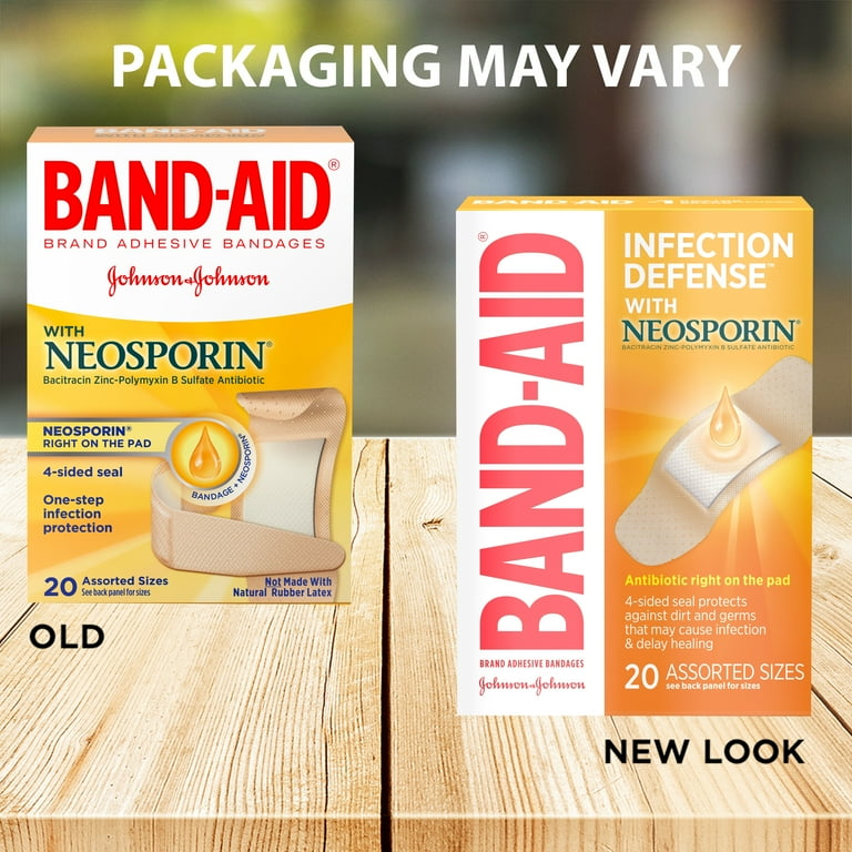 Band Aid Neosporin Adhesive Bandages One Step Infection
