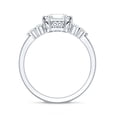 thumbnail image 2 of Rosec Jewels Moissanite Engagement Ring 3 Carat - D-VS1 Quality Certified - Designer Ring - 8 mm Asscher Cut Ring, 925 Sterling Silver, US 4.00, 2 of 8