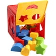 Baby Blocks Shape Sorter Toy Children's Blocks Includes 18 Shapes Color Recognition Shape