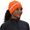 hunter orange, variant on Ponytail Hat - Reflective Winter Running Beanie